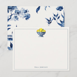 Blue and white Chinoiserie Thank You Card