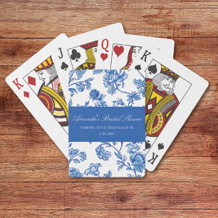 Blue and White Chinoiserie Thank You Gift Game Poker Cards