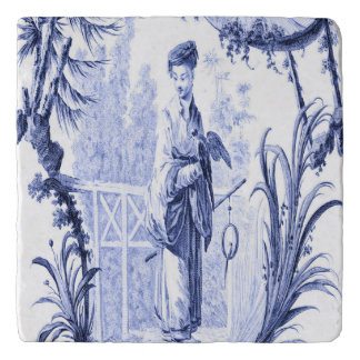 Blue and White Chinoiserie Trivet