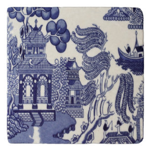 Blue and White Chinoiserie  Trivet