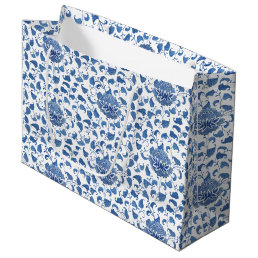 Blue And White Chinoiserie Watercolor Large Gift Bag