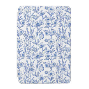 Blue and White Chinoiserie Wildflower iPad Mini Cover
