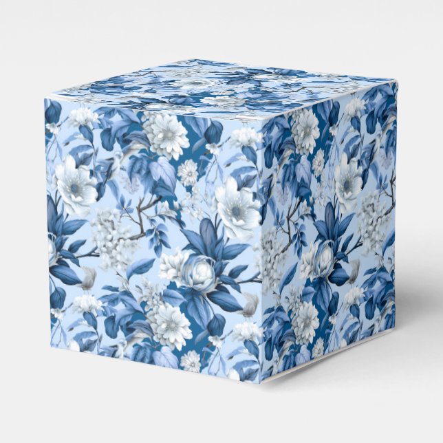 Blue and White Chinoserie Series Design 3 Favor Boxes (Front Side)