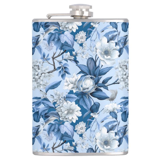 Blue and White Chinoserie Series Design 3 Flask (Front)