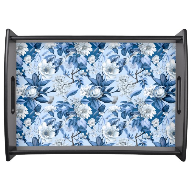 Blue and White Chinoserie Series Design 3 Serving Tray (Front)
