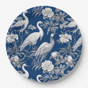 Blue and White Chinoserie Series Design 7 Paper Plates