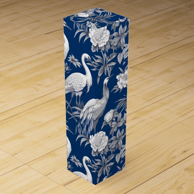 Blue and White Chinoserie Series Design 7 Wine Box (Front)