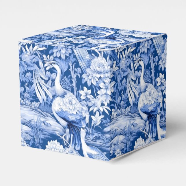 Blue and White Chinoserie Series Design 8 Favor Boxes (Front Side)