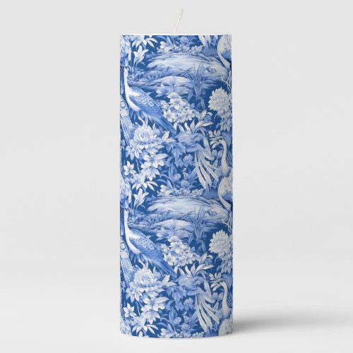 Blue and White Chinoserie Series Design 8 Pillar Candle