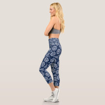 Blue and White Chintz Floral Pattern