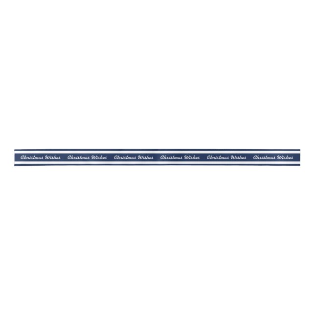 Blue and White Christmas Ribbon (Front)