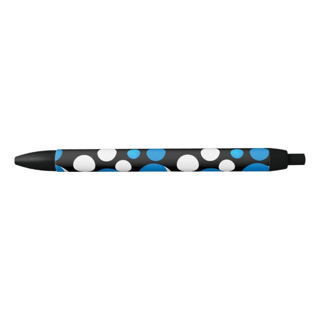 Blue and White Circles Pattern Pen (Front)
