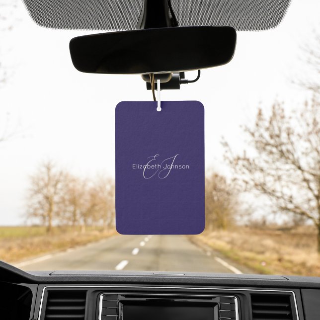 blue and white classic minimalist name customized air freshener (Creator Uploaded)