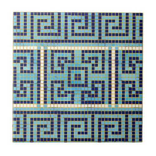 blue and white classic tiles
