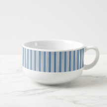 Blue and White Coastal Stripes