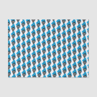 Blue and White College Colors Ice Cream Tissue Paper