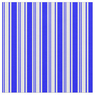Blue and White Colored Lined Pattern Fabric
