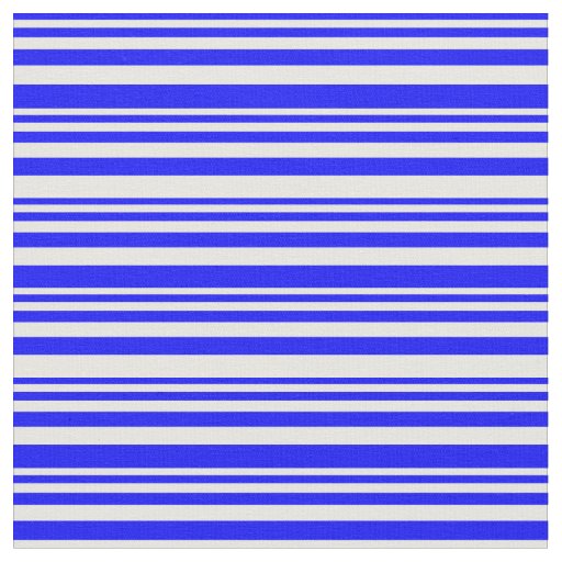 Blue and White Colored Lines Fabric
