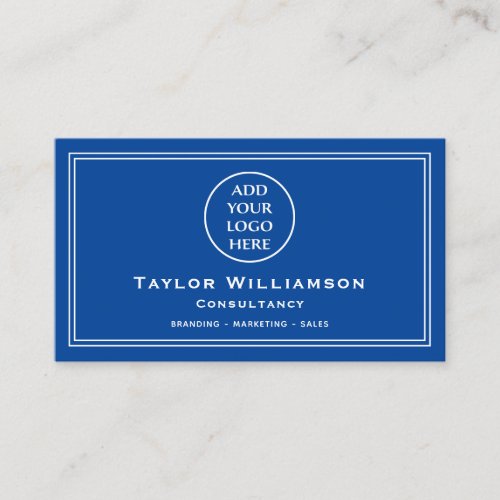 Blue And White Corporate Company Business Logo Business Card