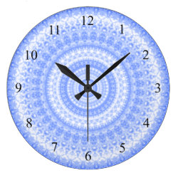 Blue and White Country Kitchen Wall Clock