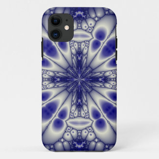 Blue and white cross iphone case