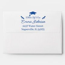 Blue And White Custom Graduation