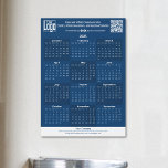 Blue and White Custom Logo 2025 Calendar Magnet<br><div class="desc">Introducing our exquisite Promotional Blue and White Custom Logo 2025 Calendar Magnet template in a convenient 5"x7" size! Personalize your magnet by entering your logo, tagline, website, phone number, and any other custom details you desire. Proofread your inputs before adding it to your cart. For more branding ideas visit www.KBMD3signs.com...</div>