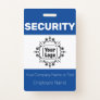 Blue and White Custom Logo Security Guard ID Badge