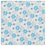 Blue and White Daisy Flowers Pretty Floral Fabric