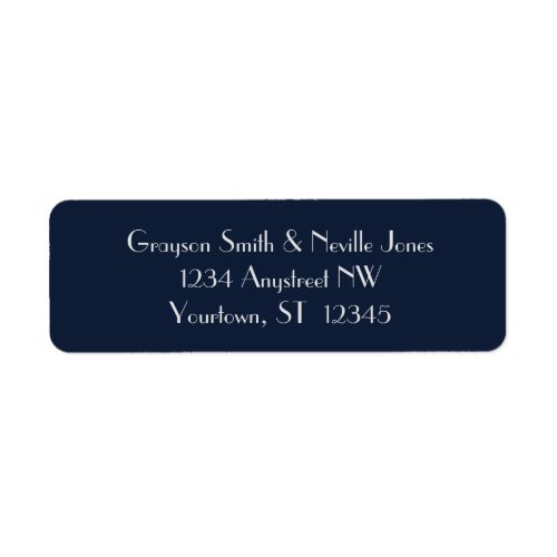 Blue and White Damask 1 Label