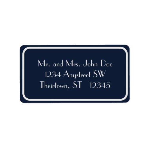 Blue and White Damask 2 Label