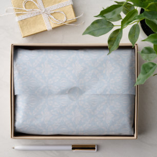 Blue and White Damask Elegant Floral Tissue Paper