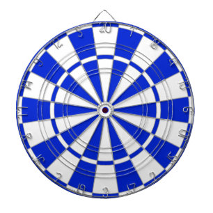 Blue and White Dart Board