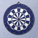 Blue and White Dartboard With Darts<br><div class="desc">Navy blue and white colored dart board.</div>