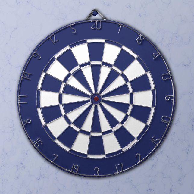 Blue and White Dartboard With Darts (Creator Uploaded)