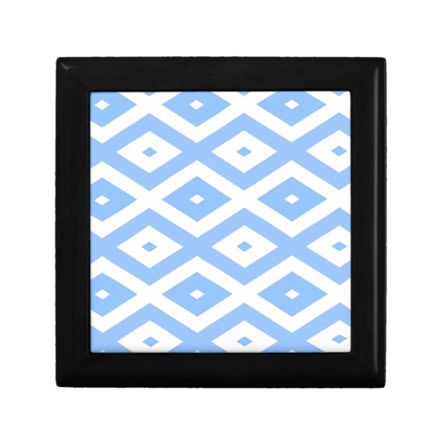 Blue and white diamond pattern gift box (Front)