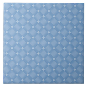 Blue and white diamond-shaped pattern ceramic tile