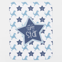 Blue and White Dinosaur Superstar