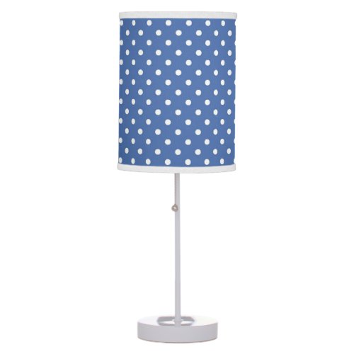 Blue and White Dot Table Lamp