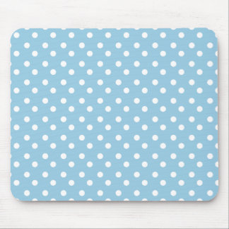 Blue and White Dots Mousepad