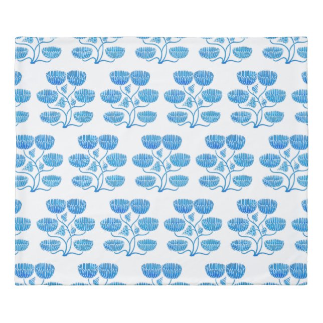 blue and white duvet cover bederoom decor (Back)