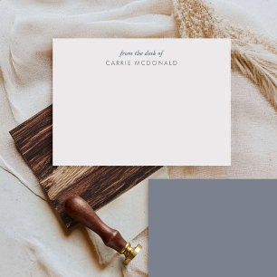 Blue and White Elegant Personalized Stationery Note Card