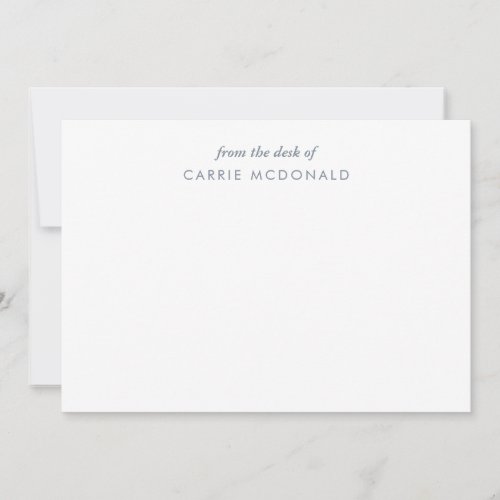 Blue and White Elegant Personalized Stationery Note Card