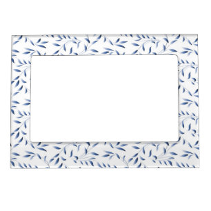 Blue and White Elegant Willow Pattern Magnetic Photo Frame