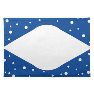 Blue and White Eyeball  Cloth Placemat