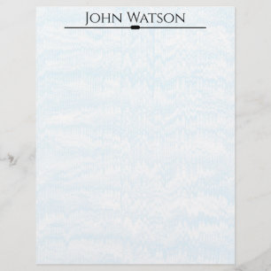 Blue and White Faded Chevron Stationery Paper