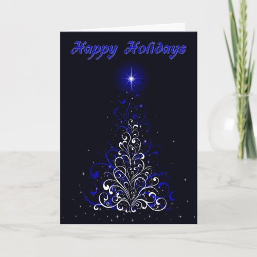 Blue and White Fassist Tree Holiday