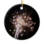 Blue and White Fireworks Ceramic Ornament