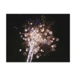 Blue and White Fireworks Postcard
