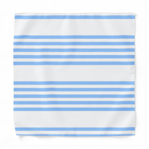 Blue and white five stripes pattern bandana